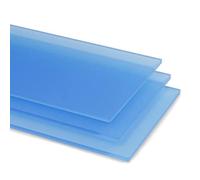Electric Blue Frost Matt Acrylic Sheet Colour Plastic Panel Cut to Size (5mm, A3-297mm x 420mm)