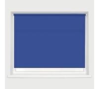 Electric Blue Made To Measure Deluxe Daylight Roller Blinds Light Filtering Premium Fabric Easy Fit Metal Brackets Bedroom Living Room Office Child Safe 180cm Width x 160cm Length