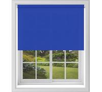 Electric Blue Plain Dim Out Fabric Roller Blind Made To Measure Maximum of 180cm Width All Fitting Included Easy FIt Child Safe