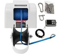 Electric Boat Anchor Winch, Remote Control Marine Windlass Kit, 700 lbs Pulling Force, Saltwater Anchor for Fishing and Pontoon Boats, 45 LBS Capacity
