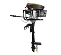 Electric Boat Motor, 225 Power 9.0 Horsepower with Lightweight E Four-Stroke Marine Outboard Engine, Air-Cooled Gas,for Inflatable Boats, Fishing Boats