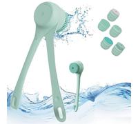 Electric Body Brush Back Scrubber for Shower,Rotating Body Brushes with 5 Brush Heads,Dual Handle Bath Brush,Waterproof Electric Body Brush with Long Handle,Auto Spinning (1pcs)
