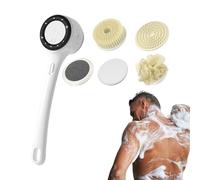 Electric Body Brush, Body Brush Exfoliator, Digital Display 3 Intensity Settings Scrubbing Tool for Hot Weather Clogged Pores Bathroom Hotel