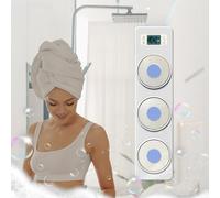 Electric Body Brush, Wall Mounted Back Scrubber with Intelligent Display Screen, Exfoliating Shower Brush with 3 Speed Adjustable, Back Bath Scrubber for Showering, Massage, and Deep Cleansing
