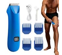 Electric Body Epilator for Men - Electric with Digital Display for - Hair Clipper for Pubic Hair, for Pubic Testicles Back Armpit Chest Arm Leg