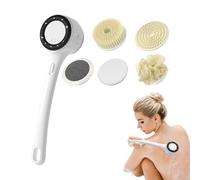 Electric Body Scrubber - Electric Bath Brush,3 Intensity Levels Digital Display Long Handle For Everyone Bathroom Hotel Clogged Pores