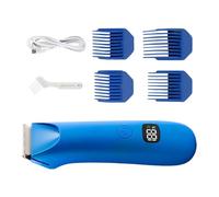 Electric Body Shaver - Digital Hair Trimmer for Men with Silent Motor and LED Display | Rechargeable Body Hair Remover for Pubic Area, Testicles, Back, Chest, AI