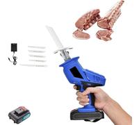 Electric Bone Meat Cutter Saw Portable Multipurpose Commercial and Home Reciprocating for Ribs Pig's Trotter Lamb Chops Butchers Efficient Cutting,01,1 Battery