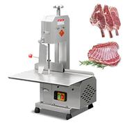 Electric Bone Meat Saw, Stainless Steel Butcher Cutter for Meat & Fish, 0-13CM Cutting Thickness, Includes 5 Saw Blades, 48 x 32CM