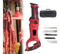 Electric Bone Saw, 180° Rotating Handheld Butcher Saw for Cutting Bones, Meat Slicer with Reciprocating Band Saw Blade