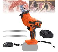 Electric Bone Saw, Cordless Butcher Saw for Meat and Fish, Handheld Multifunctional Design with Infinitely Variable Speed and Double Switch