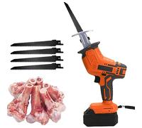 Electric Bone Saw for Cutting Meat, Portable Butcher Tool with Blades, Ideal for Ribs and Pork, Suitable for Commercial and Household Use