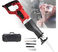 Electric Bone Saw, Handheld Butcher Saw with Blades, Commercial Reciprocating Meat Cutter with Rotating Body and Stepless Speed for Cutting Frozen Meat and Bones