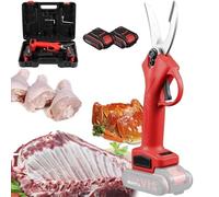 Electric Bone Scissors - Cordless Bone Cutting Shears for Chicken, Fish & Vegetables with 2 Batteries for Easy Kitchen & Backyard Cooking