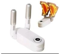 Electric Boot and Shoe Dryer, Foldable Design with Timer, Dual Heat Vents, White