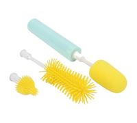 Electric Bottle Brush Kit, Milk Bottle Cleaner Inlcuding Silicone Brush, Sponge Nipple and Automatic Milk Cleaner