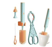 Electric Bottle Brush - Silicone Cleaning Tool 22cm Motorized Scrubber, Pacifier Nipple Washer, Kitchen Drinkware Cleaner, Rechargeable Hygiene Device with Soft Flexible Bristles | household cleaning