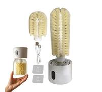 Electric Bottle Brush,USB Rechargeable Long Short Head - Water Bottle Brush Cup Scrubber - for Home Apartment Restaurant Bar Travel Cup Mug Glass Tumbler Tea Pot Vase