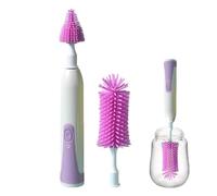 Electric Bottle Scrubber - Rechargeable Silicone Wand, Multi-Use Cleaning Stick, Compact Baby Wash Tool | Portable Storage Set With Nipple Straw Brush And Soap Chamber For Travel Feeding Hygiene