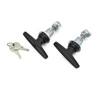 Electric Box Compression Type Large T-Handle Cylinder Door Cam Lock 1Pcs(Black)