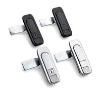 Electric Box Hardware Panel Cam Lock with Push Button Door Lock Handle 1 Piece (Black) - Secure Your Cabinets & Panels with Switch Lock.