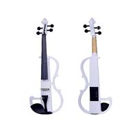 Electric Box Violin Solid Wood Electroacoustic Electronic Violin Playing Performance Musical Instrument (Color : White)
