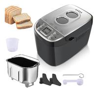 Electric Bread Maker, 15-in-1 Programmable Machine with 15H Delay Timer, Non-Stick Ceramic Pan for Home Kitchen