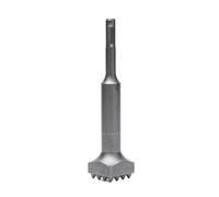 Electric Breaker Hammer Bits, Square Head Bushing Bit Standard Size Stable Operation for Concrete Polishing, Chiseling Stone Walls(Round shank 16 teeth)