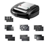 Electric Breakfast Sandwich Maker, Biscuit machine 750W with Non Stick Coating, Removable Plates