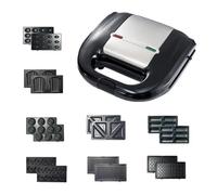 Electric Breakfast Sandwich Maker, Cookie Maker 750W with Non-Stick Coating, Removable Plates