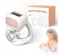 Electric Breast Pump, Hands Free Breast Pump 3 Modes and 9 Levels with 21/24mm Flange and 3 Milk Storage Bags, Portable Leakproof Wearable Hands Free Breast Pumps (Pink)