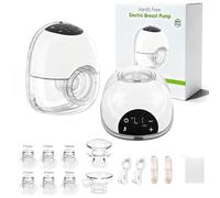 Electric Breast Pump Portable, Hands-Free, BPA-Free, 4 Modes & 12 Levels, 320 mmHg Strong Suction Power, Painless Breast Pumping, Leak-Proof Low Noise with 18/21/24 mm Flange, Pack of 2 (White)