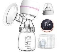 Electric Breast Pump with 10 Breastmilk Storage Bags, All-in-one Automatic Electric Breast Pump Painless Breast Massager,3 Modes, 9 Levels,Portable Breast Pump Strong Suction Power, Quiet, Pain Free