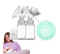 Electric Breastfeeding Pump - Double Suction Extractor, Wearable Nursing Device, Cordless Milk Expression Unit (Gentle Massage Mode Function) | Efficient Lightweight Breast Milk Collector for BAB