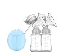 Electric Breastfeeding Pump, Double Suctions Extractor, 7.87x3.74x7.87 inches Quiet Operate Device, Strong Suction Power, Compact Portable Design, for Nursing Mothers Travel Use