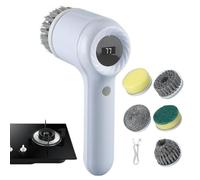 Electric Brush for Cleaning, Electric Scrubber | Handheld Scrubber for Bathroom,Cordless Rotary Scrubber,Bathroom Cleaning Brush,Powerful Scrubber with Bro Heads