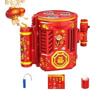 Electric Bubble Blower - Party Atmosphere New Year Fireworks Bubble Machine | Flashlight Design Electric Fire Work Machine, 36 Hole Automatic Blower, With Light And Sound, For Parties, B