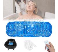 Electric Bubble Massage Bath Mat with Heating Function, Enhances Full Body Relaxation for Home Spa and Bath Therapy
