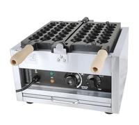 Electric Bubble Waffle Machine, 1400W Non-Stick Double-Heating with Time & Temperature Control for Home Kitchen Snack Making