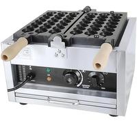 Electric Bubble Waffle Maker with Skewer, Non-Stick Double-Heating Stainless Steel Maker with Time and Temperature Control, Perfect for Home Kitchen Snacks