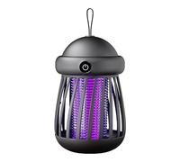 Electric Bug Zapper, Portable Insect Pest Fly Killer with 2 Light Modes and Type-C Charging Port, 360° Mosquito Lamp(Black)