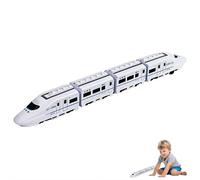 Electric Bullet Train with Lights and Sounds, Electric Trains for High-Grade Plastic Trains Plaything with Realistic Carriages, High Speed Toy Train Model Inertial Driving Play Vehicle