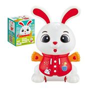 Electric Bunny Figure,Interactive Pretend Play | Electric Dancing Bunny with Music - for Living Room Bedroom Yard Travel Apartment Boys Girls Teens Children