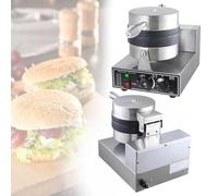 Electric Burger Press Machine, Nonstick Hamburger Waffle Maker 4 Inch 1200W for Household & Commercial, Dual-Purpose Ice Cream Burger Press (110V)