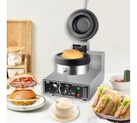 Electric Burger Waffle Maker, Commercial Electric Burger Panini Maker Machine, Non Stick Waffle Press Machine with Time & Temp Control, for Home Kitchens Breakfast Shops Schools