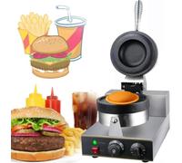 Electric Burger Waffle Maker | for Bakeries & Restaurants - Single/Double Head Ice Cream Hamburger Maker Panini Press - Time & Temperature Control