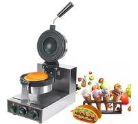 Electric Burger Waffle Maker, Non-Stick Hamburger Press Baking Machine for Bakeries, Restaurants, Canteens