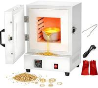 Electric Burnout Oven Kiln, Enclosed Muffle Furnace for Lab and Jewelry Processing with Smart Temperature Display