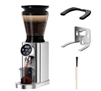 Electric Burr Coffee Grinder with Adjustable Settings, Removable Holder, Stainless Steel for Drip, French Press