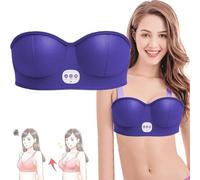 Electric Bust Massager - Breast Enhancer Massager Bra,Electric Magnetic Massage Breast-Enhancing Bra,USB Wireless Breast Massager,Portable Electric Vibration Bust Lift with 3 Massage Modes (Purple)